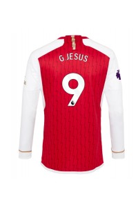 Arsenal Gabriel Jesus #9 Jalkapallovaatteet Kotipaita 2023-24 Pitkähihainen